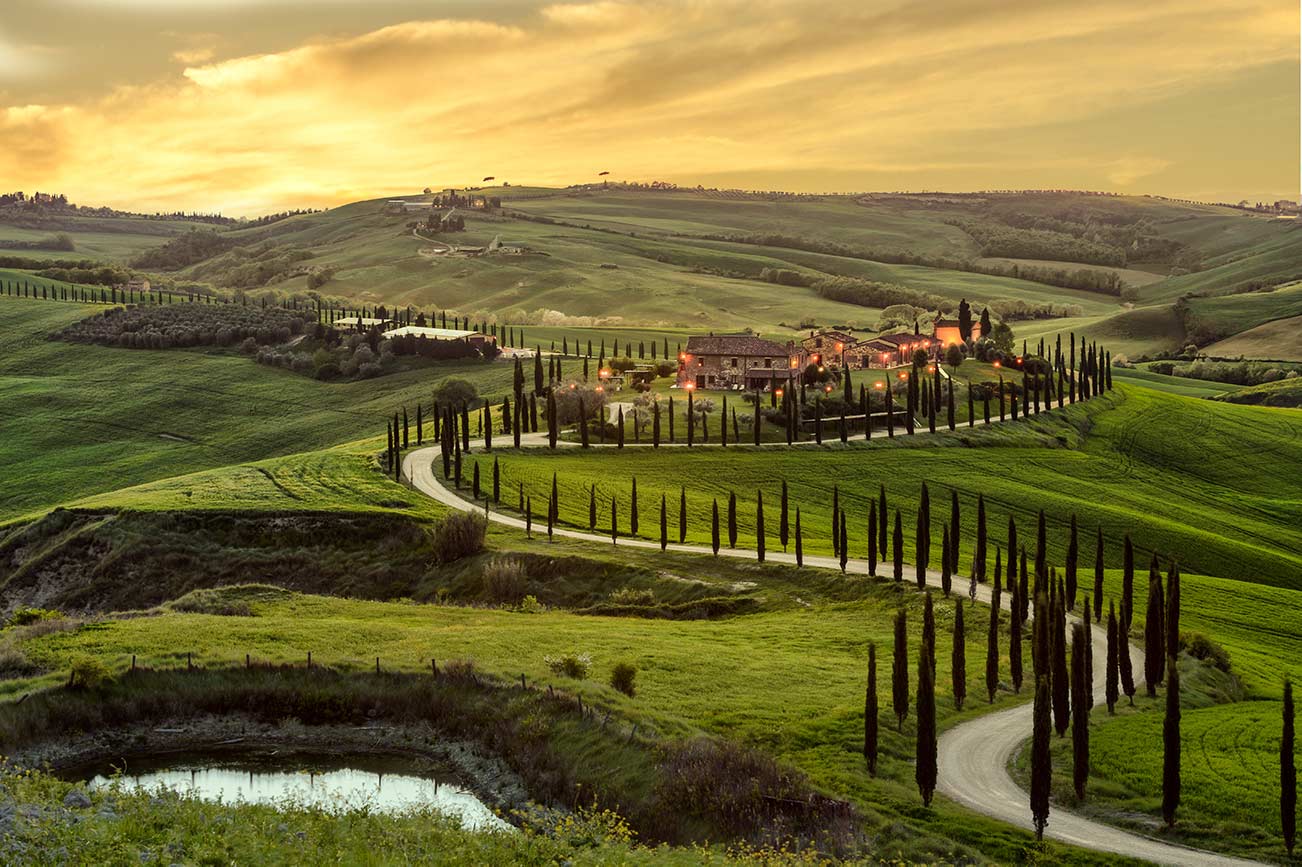 Ad Personam itinerari Toscana, panorama delle colline Senesi